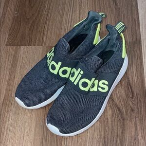 Adidas Kids Dark Grey and Neon Yellow Sneakers